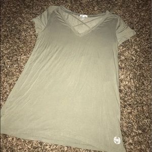 Super Soft Pink Olive green Shirt